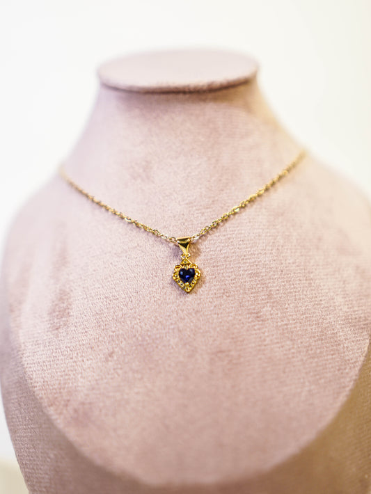 Sapphire Heart Necklace